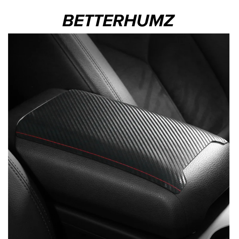 Betterhumz for Porsche Macan 2014-2024 Armrest Box Lid Trim Sticker Panel Made of Alcantara Car Interior Decorative Accessories