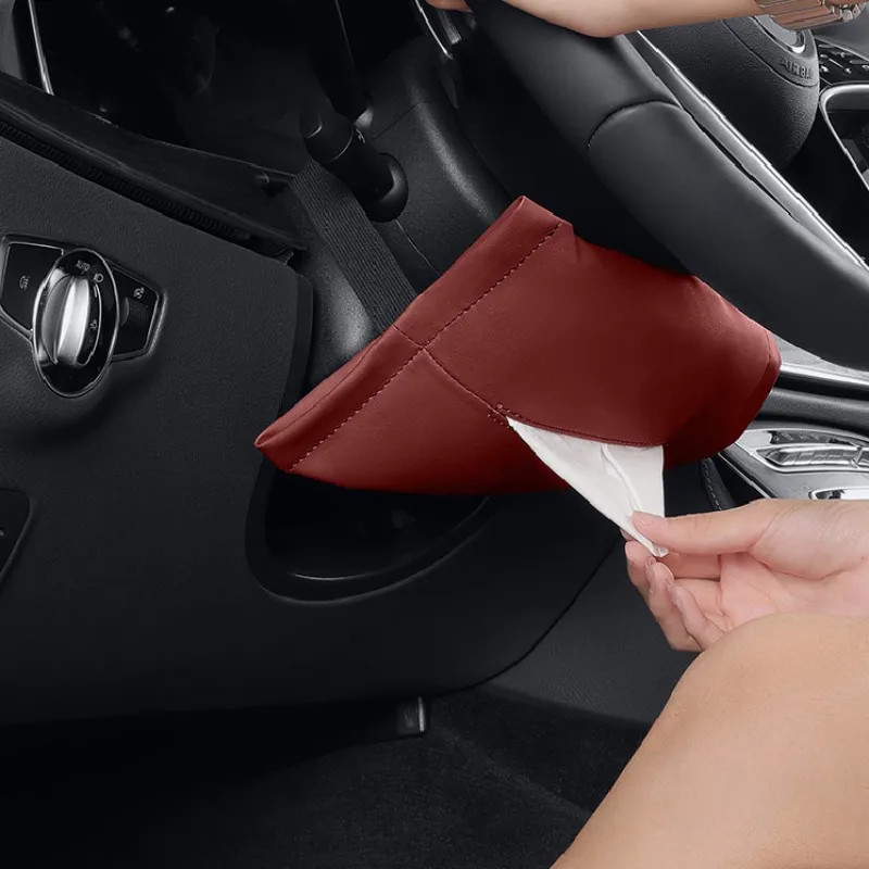For GAC Aion UT HYPTEC HT 2025 Car Tissue Holder Cover,Car Seat Back/Sun Visor With Fix Strap Kit Tissue Storage Box Accessories