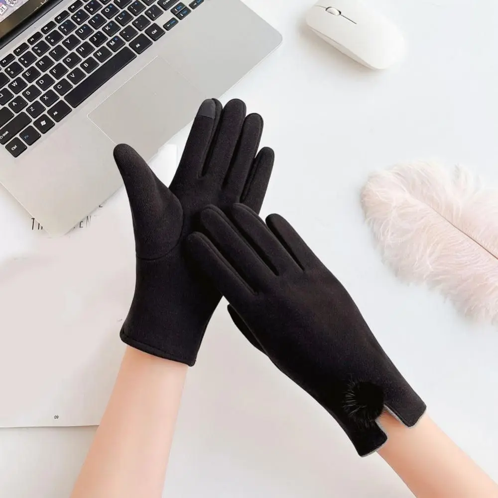 New Fashion German Velvet Gloves Winter Outdoor Cold Weather Gloves Warm Touch Screens Thermal Gloves