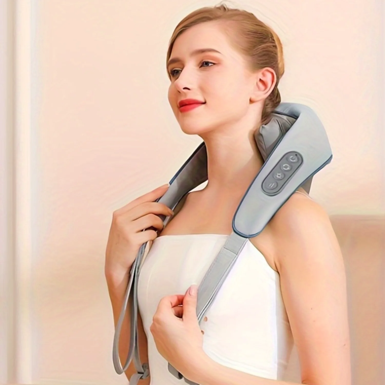 

Relaxing Rechargeable 3D Heated Deep Tissue Kneading Shiatsu Neck Massager - Shoulder, Waist, Leg - Perfect Massage Cushion Pill