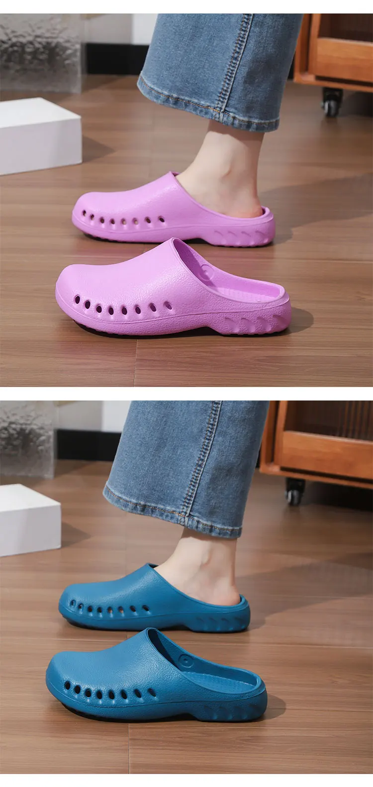 OP-Schuhe, OP-Arbeitsschuhe, verschleißfeste, geschlossene Schuhe mit weicher Sohle, Arzt- und Krankenschwesterüberwachungslabor Wo – Detail 6