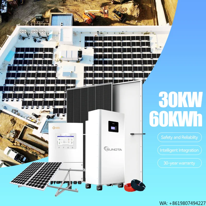 Solis 30kW Hybrid Solar Inverter System Complete Set 60kWh Li-ion Battery Energy Storage System