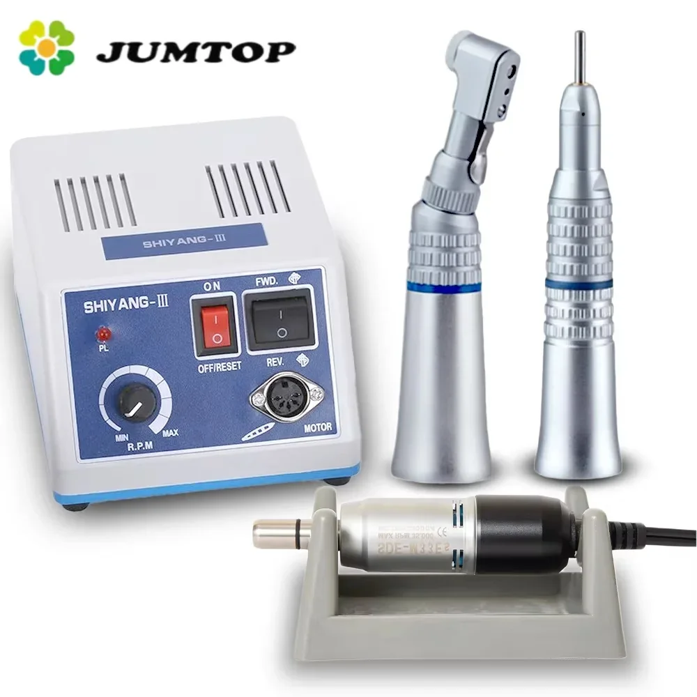 JUMTOP Dental N3 Electric Micro Motor 35000 RPM Micromotor Contra Angle Straight Polishing Handpiece E Type Motor