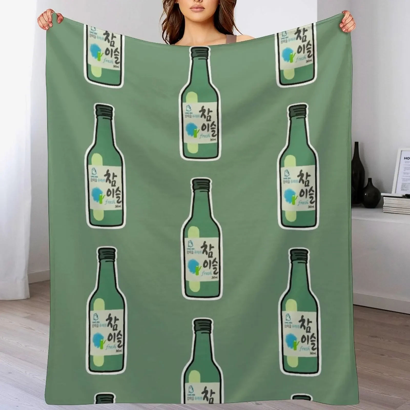

Soju Throw Blanket Decorative Sofas Polar Cute Plaid blankets and throws Blankets