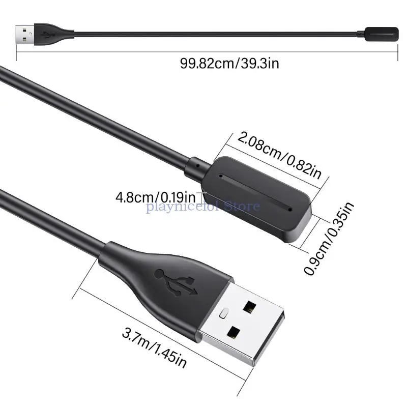 Cáp Sạc USB Đế Sạc Phù Hợp Với 3 Dây Sạc Linh Hoạt Từ Tính Đen E8BA