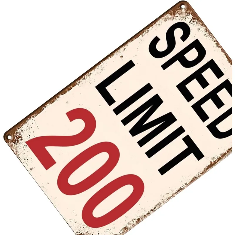 Man Cave Decor Race Car Posters For Men Bedroom Garage Accessories Funny Metal Tin Signs Room Stuff Wall Decor Speed Limit  Sign