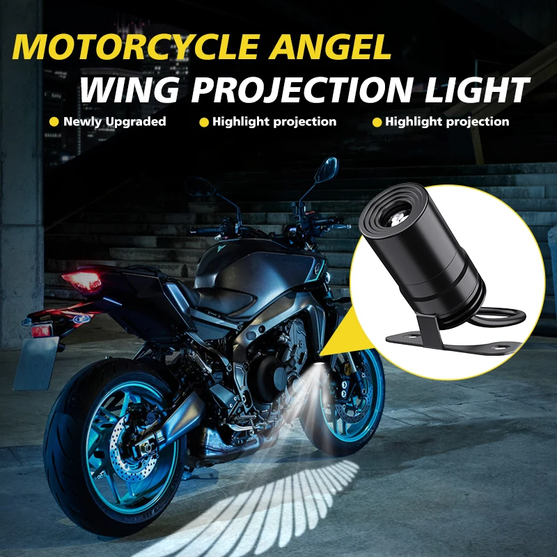 Luz de proyección de ala de Ángel para motocicleta, lámpara decorativa de alas de Ángel fantasma, modificación LED Universal, 2 uds.