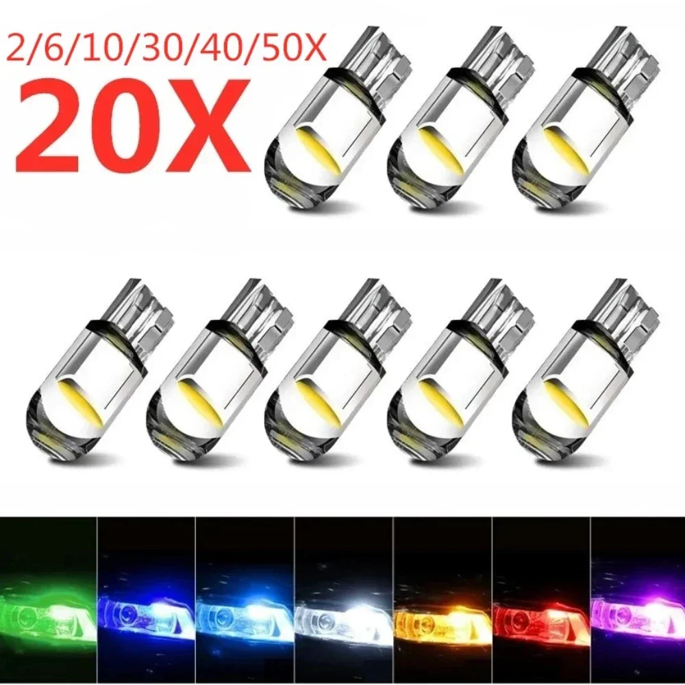 Wholesale T10 W5W W3W Led COB Burst Instrument Clearance Lights Reading Lights 12V 24V 6000K Bulbs White Yellow Ice Blue Amagi
