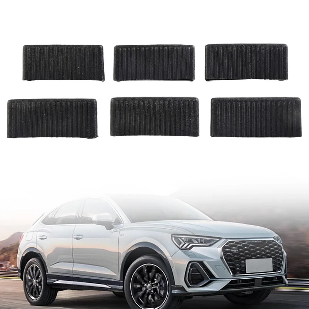 ฝาครอบไม้ระแนงเตียง 6 ชิ้นของที่วางฝาครอบไม้ระแนงเตียงทดแทนเหมาะสําหรับการซ่อมแซมและเปลี่ยนโครงเตียงวัสดุพลาสติกสีดํา