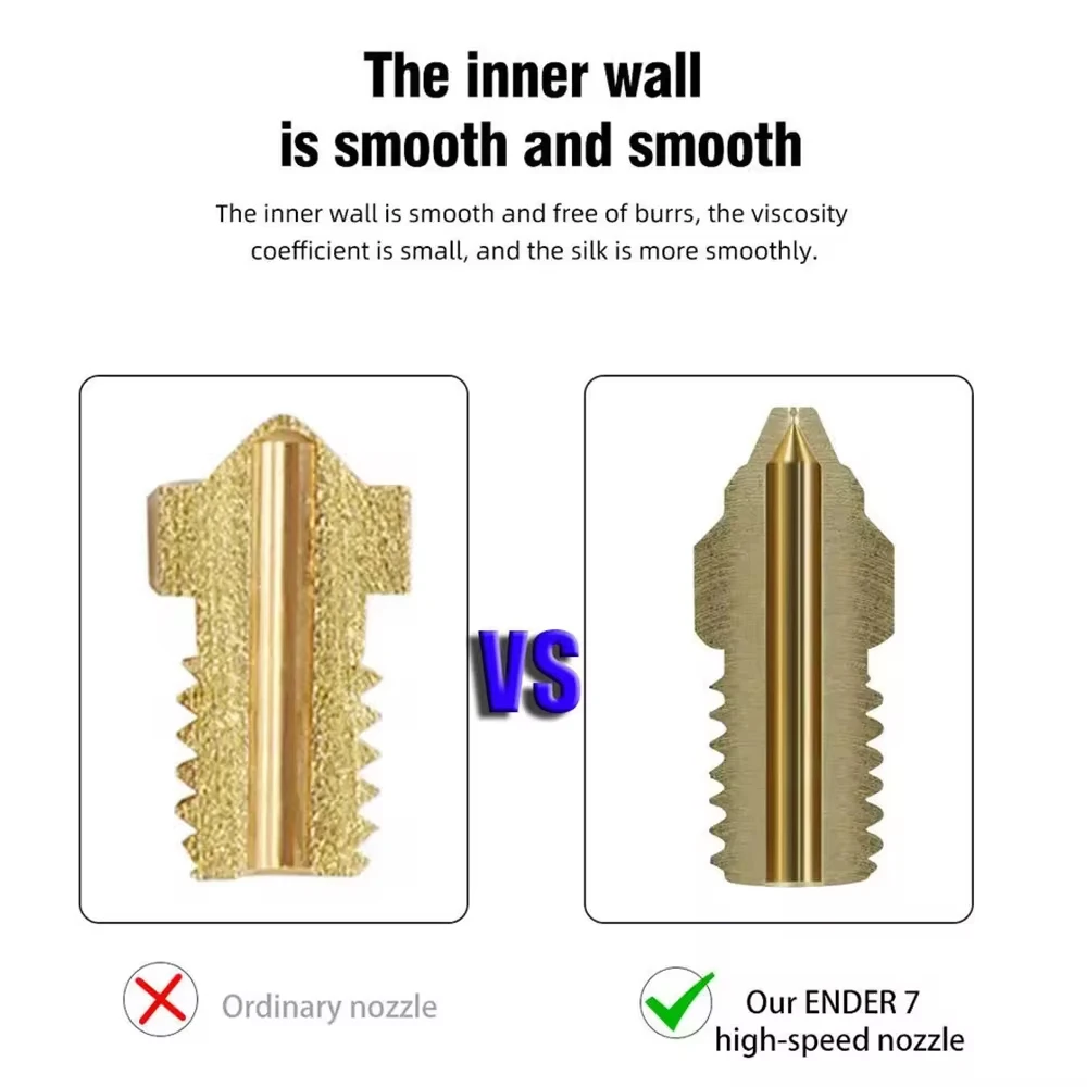 For Ender 3 V3 SE Nozzle CHT Brass Clone Hardened Nozzles For Ender 7 Ender 5 S1 Series Extruder Nozzle High Flow