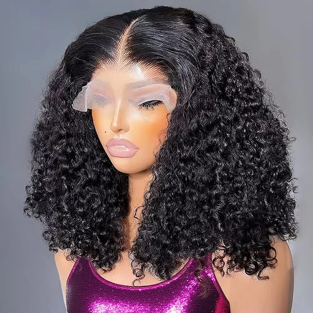 

Глубокая волна Короткий парик Боб 13x4 13x6 HD Парик фронтальной части шнурка 16 дюймов 100% человеческие волосы Wear And Go 7x5 Бесклеевые парики Вьющийся парик из человеческих волос