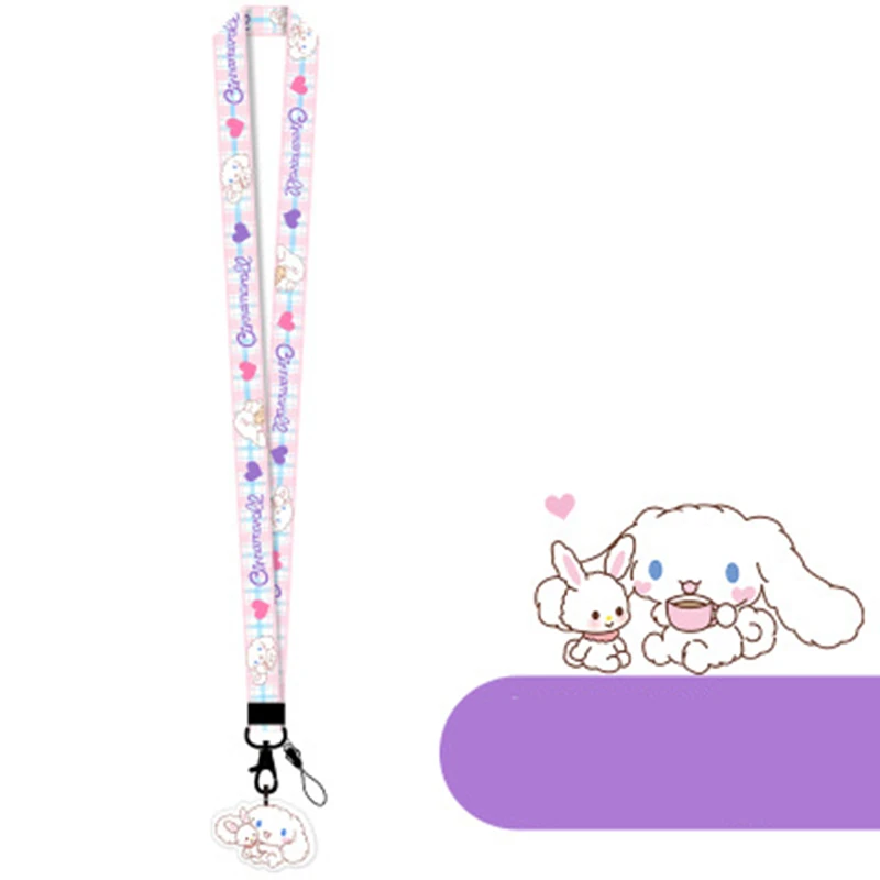 Sanrio Hello Kitty Cinnamoroll Melody Lanyard For Keys ID Card Gym Badge Holder Neck Strap Hang Rope Lariat For Mobile Iphone