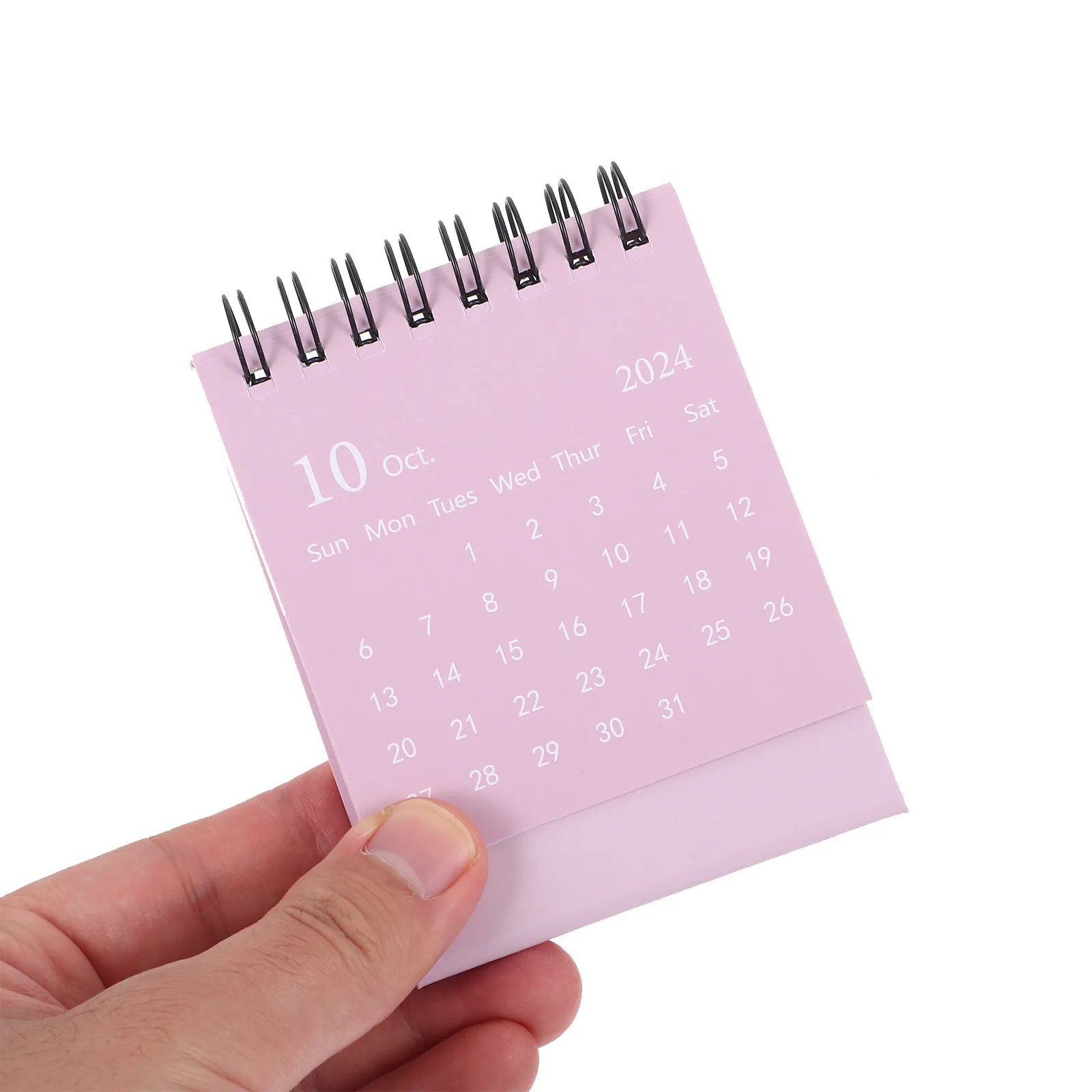 

2Pcs 2024 Desk Calendar Compact Flip Style Thick Smooth Paper Tabletop Calendar for Classroom Conference Room