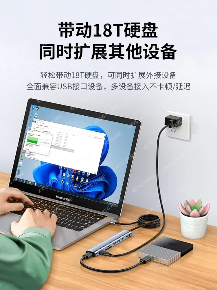 Splitter per computer desktop con spina adattatore multi-interfaccia per espansore USB 3.0 per notebook