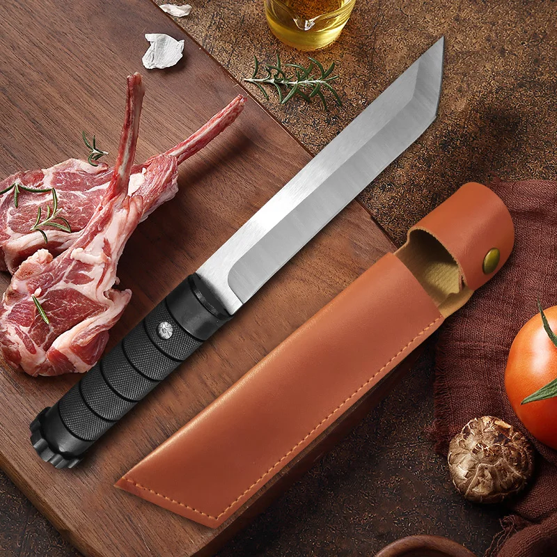 Butcher Boning Knife BBQ Slicing Meat Cleaver Vegetables Utility Knife Hand Forged Blade Plastic Blade Kitchen Knives Chef Knife