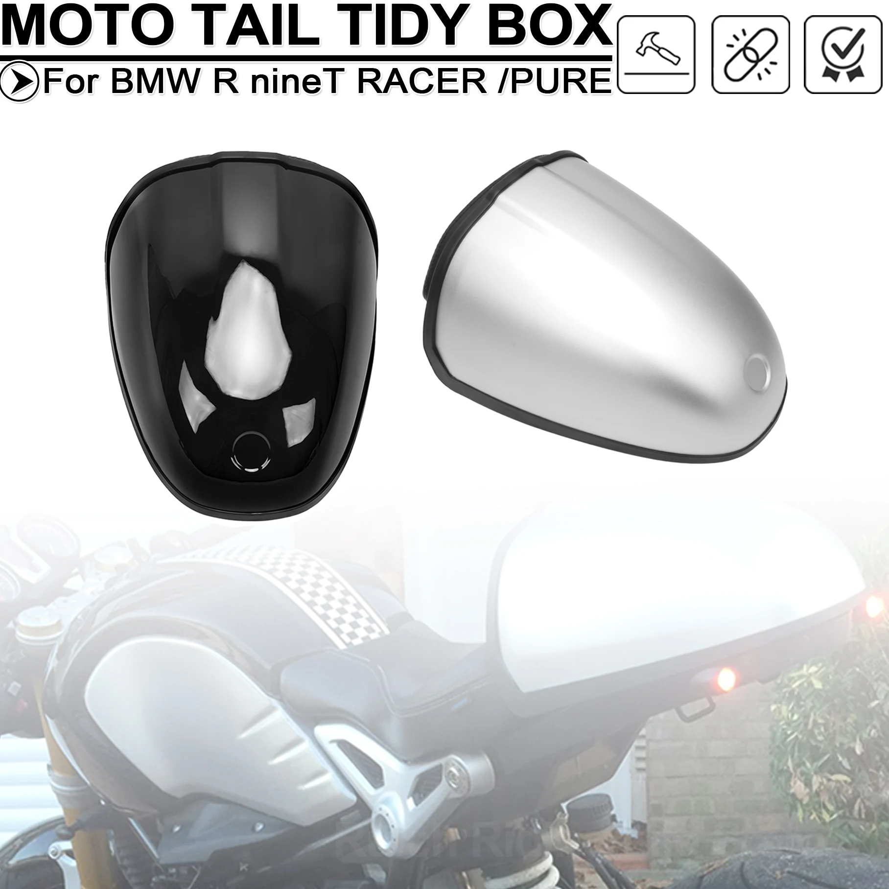 for-bmw-r-nine-t-r9t-racer-pure-2014-2023-motorcycle-tail-tidy-box-rear-seat-hump-trunk-storage-box-swingarm-pillion-cowl-cover