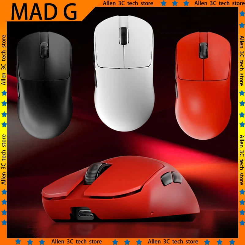 Original FGG MADLIONS MAD G Max Wireless Mouse 8KHz Nordic 52840 PAW3395 Lightweight Laptop Esports Custom Gamer PC Gaming Mouse