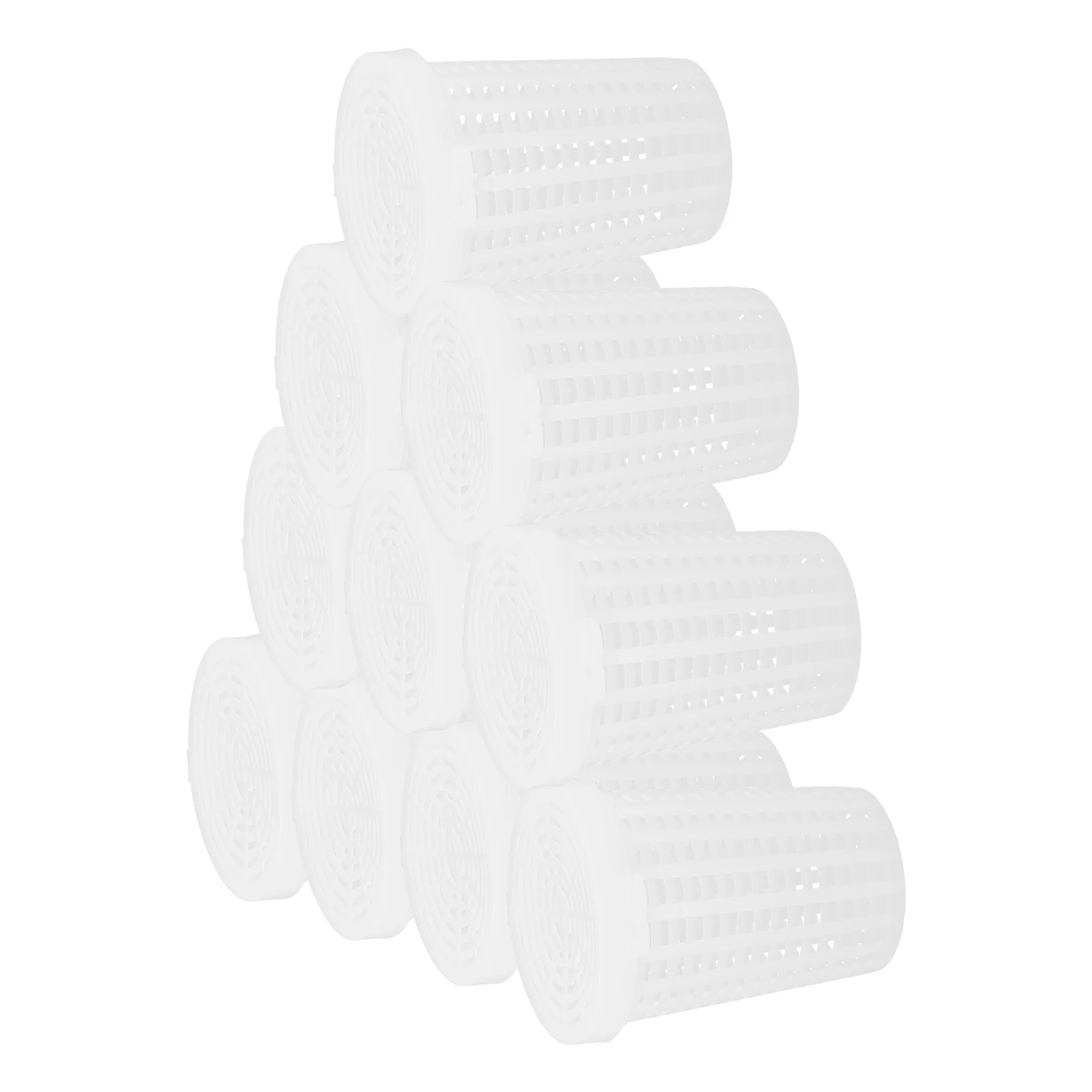 

10 Pcs Bait Cage Fishing Lure Feeder Display Rack Baits Holder Basket White Traps for