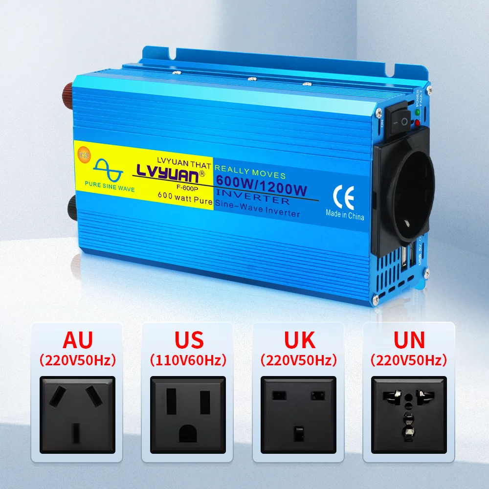 

1200W inverter 12v 110v 220v pure sine wave solar power inverter DC 24V to AC 110V 220v