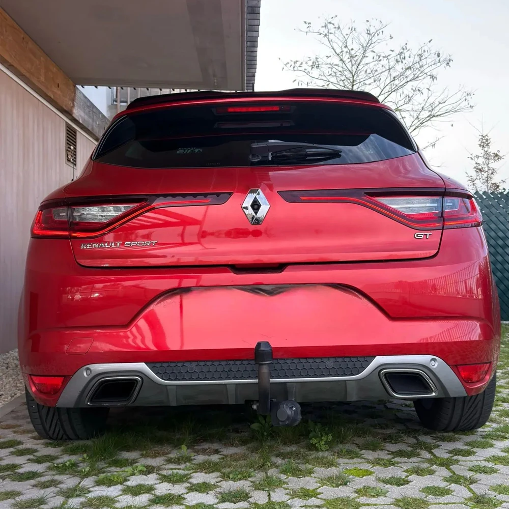 

For Renault Megane 4 IV GT Sport Tourer Hatchback 2016-2022 Rear Roof Lip Spoiler ABS Plastic Car Tail Wing Decoration Bodykits