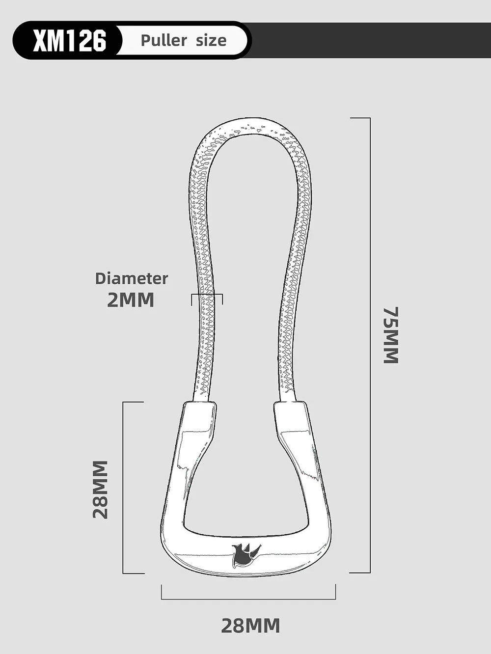 Rhinowalk Ersatz-Reißverschluss-Zugring – universeller Refit-Ring für Fahrradtasche, Moto-Tasche, Rucksack, Reisetaschen, Jacke, Reißverschlussreparatur – Detail 4