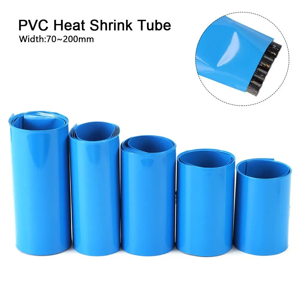 1Meter/Pack New Li-ion Wrap Heat Shrink Tube 18650 Battery Pack PVC Shrinkable Film 70-200mm Width Multi Sizes Tape Sleeves