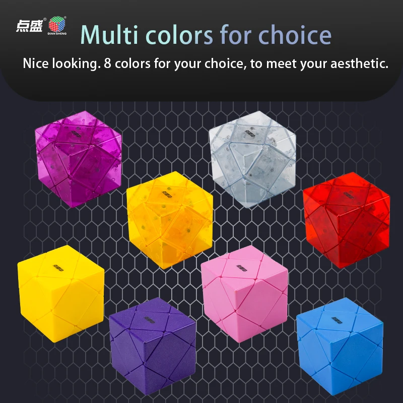 Diansheng Galaxy Cluster Mirror Skewb Magnetic Magic Cube Galaxy Cluster Mirror Skewb ปกติ Cube Professional ปริศนาของเล่น