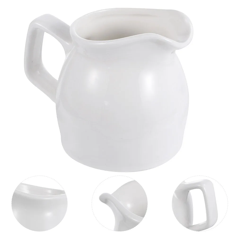 1Pcs Milk and Coffee Frothing Cup Ceramic Measuring Pitcher for Latte Steaming Multi-Purpose Kitchen Serving