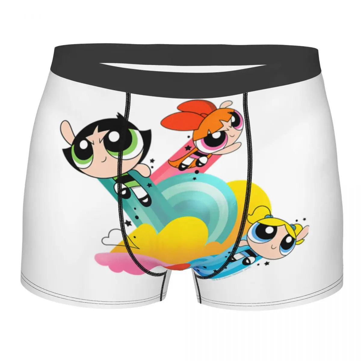 مخصص الكرتون الرسوم المتحركة Powerpuff ملابس داخليّة حريمي الرجال ملخصات الملاكم تنفس