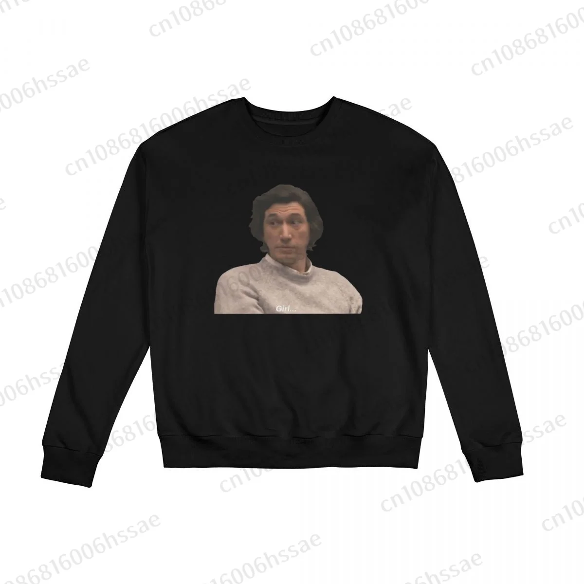 Adam Driver Men Woman Fall Winter Sweatshirt Round Neck Long Sleeve Length Casual Top