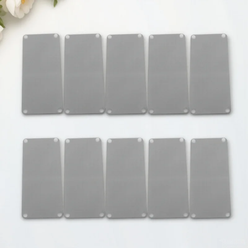 

10pcs Blank Metal Sign Grey Stainless Steel Engraving Labels DIY Accessory Multi Function Name Plate Door Plate Artwork Tag