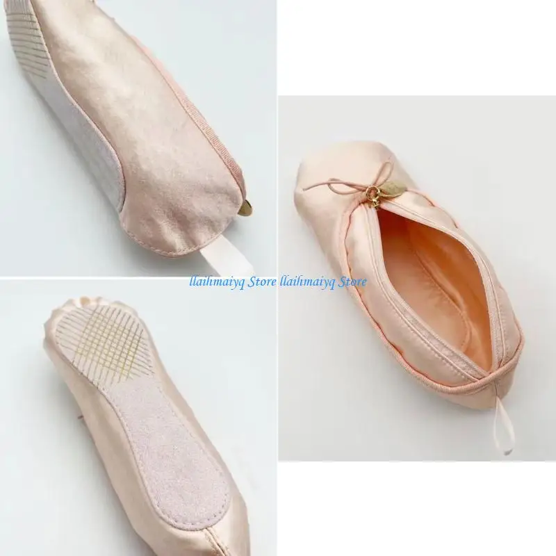

573B Ballet Shoe Makeup Bag Handcrafted Pencil Bag Cosmetic Organizers for Lipsticks