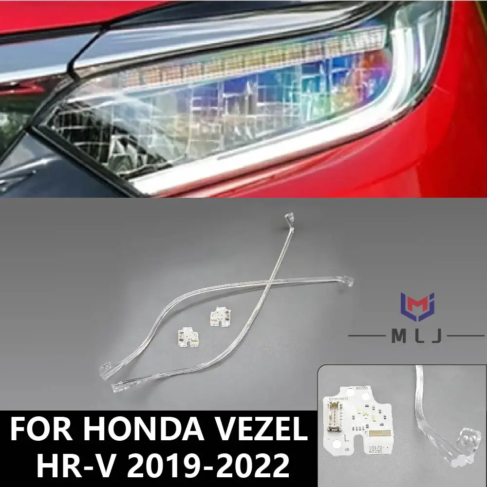 

White Angel Eye Ballast Module For Honda Vezel HR-V 2019-2022 Car Headlights DRL CHIP Conduit Strip Light Guide Plate Repair Kit