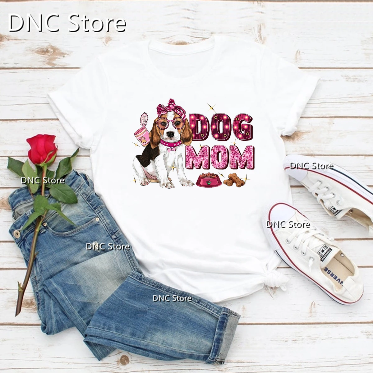 

Best Dog Mom Printed T-Shirt Women'S Mother'S Day Gift Clothing Dog Lover Tshirt Fashion Summer Femme T Shirts Basic Shirt Tops