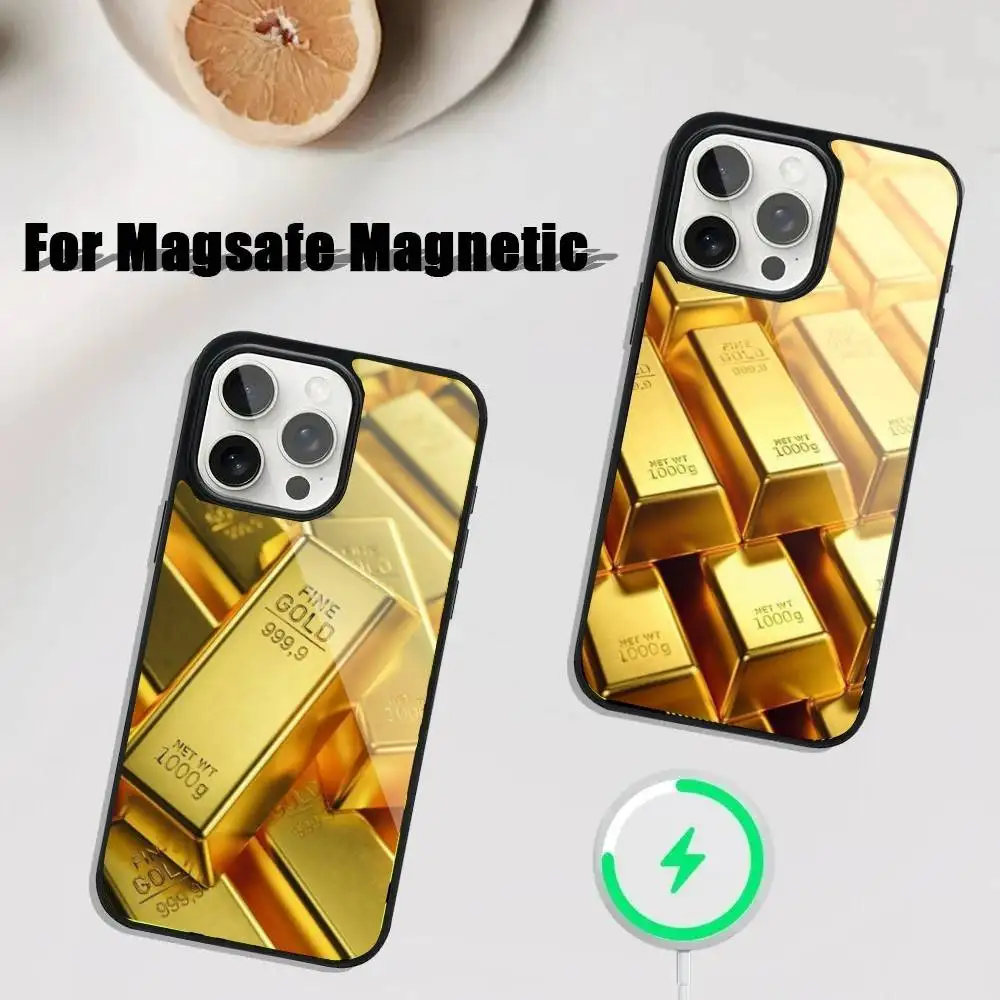 

Money Gold Cash Art Phone Case For iPhone 16,15,14,13,12,11,Plus,Pro,Max Mini Magsafe Magnetic Wireless Charging