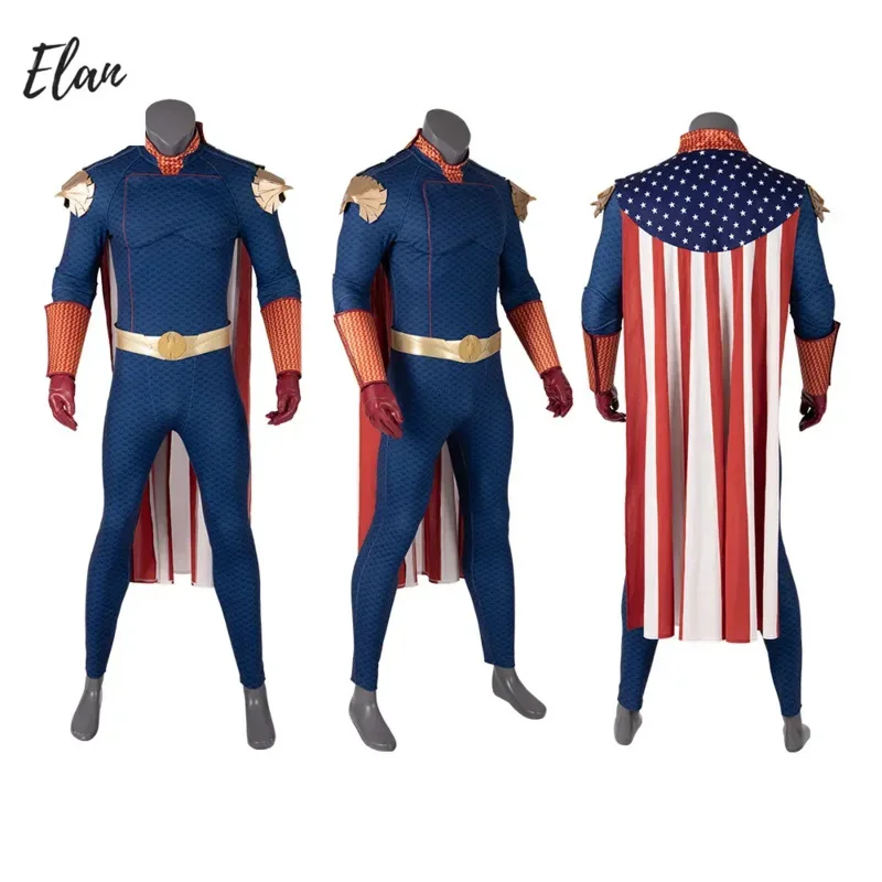 

Homelander Zentai Suit Cosplay The Boys Cosplay Costume Man Halloween Battle Suit Outfit with Jumpsuit Zentai Armor Boots