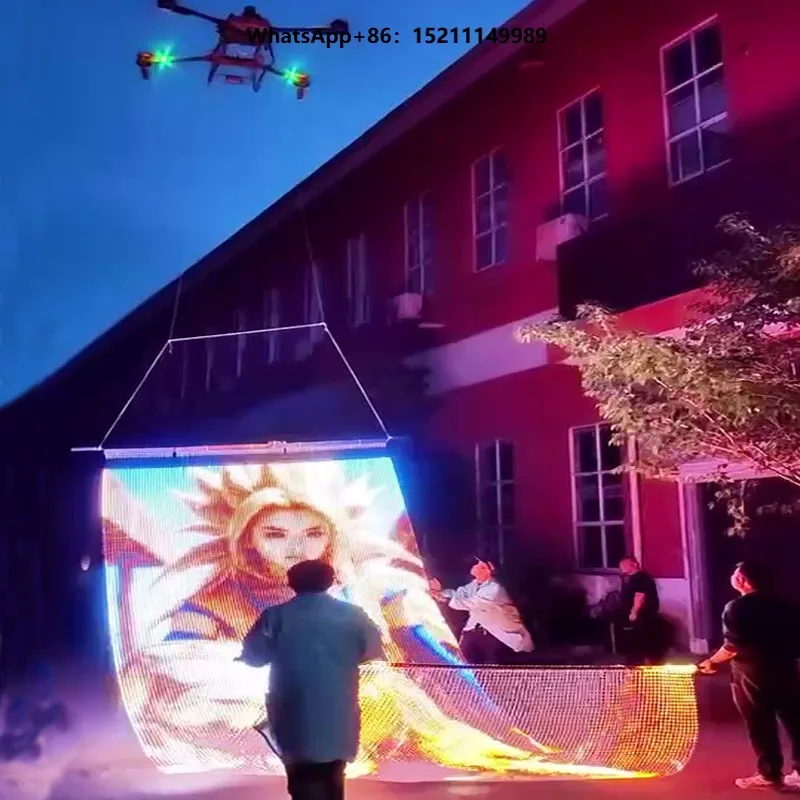 P25 P40 Customized Outdoor Activity Portable Advertising LED Flying Display Screen LED Magic Carpet Screen