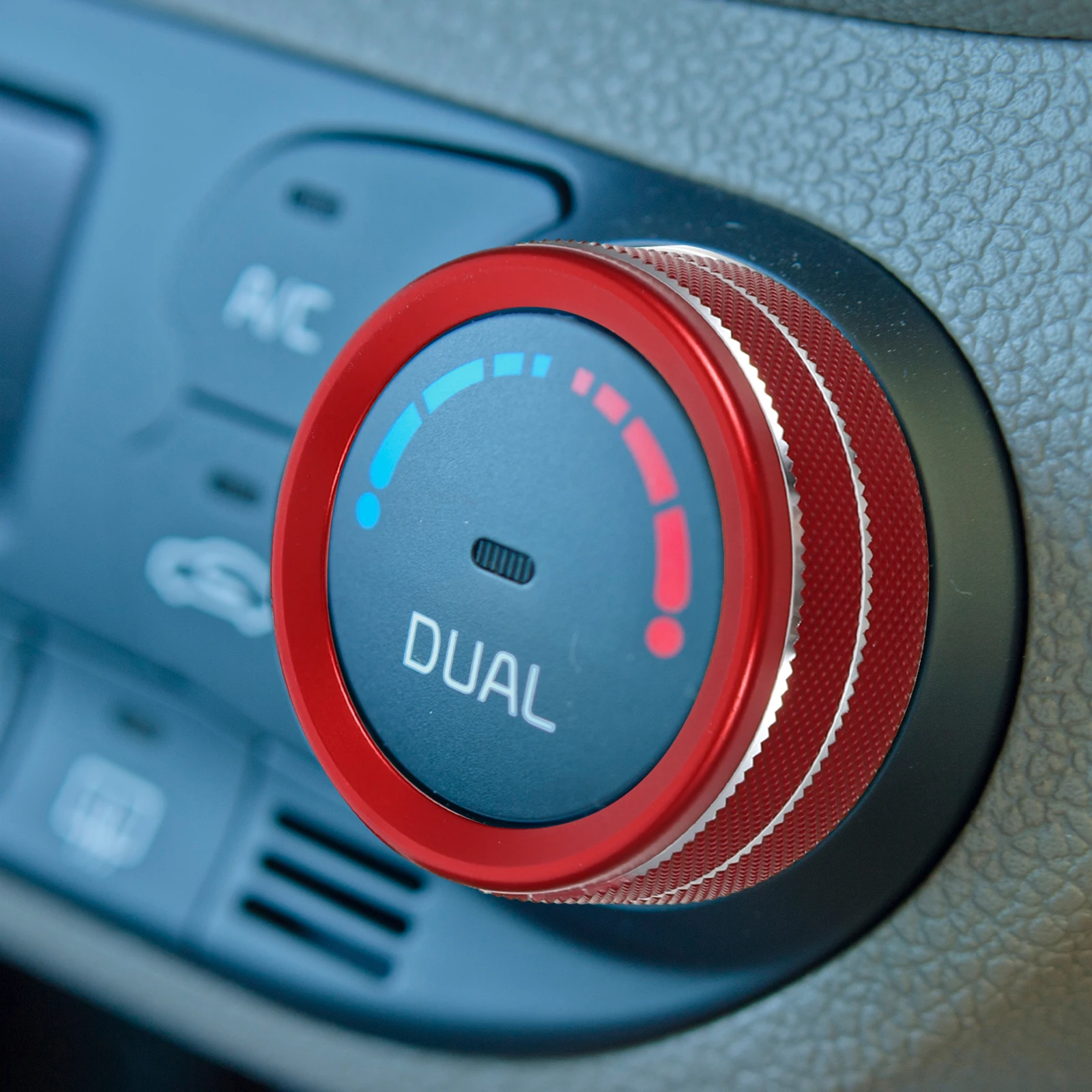 

4Pcs Air Conditioner Knob Trim Ring Aluminum Alloy Car Interior Control Panel Cover Decoration Accessories Durable Upgrade