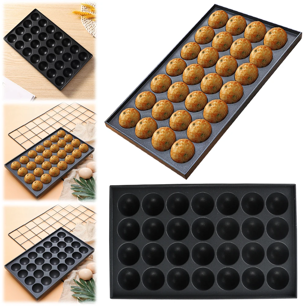 Octopus Meatball Plate Nonstick Octopus Meatball Grill Pan Multi Purpose Takoyaki Maker Meatball Sheet Pan Cooking Baking Tools