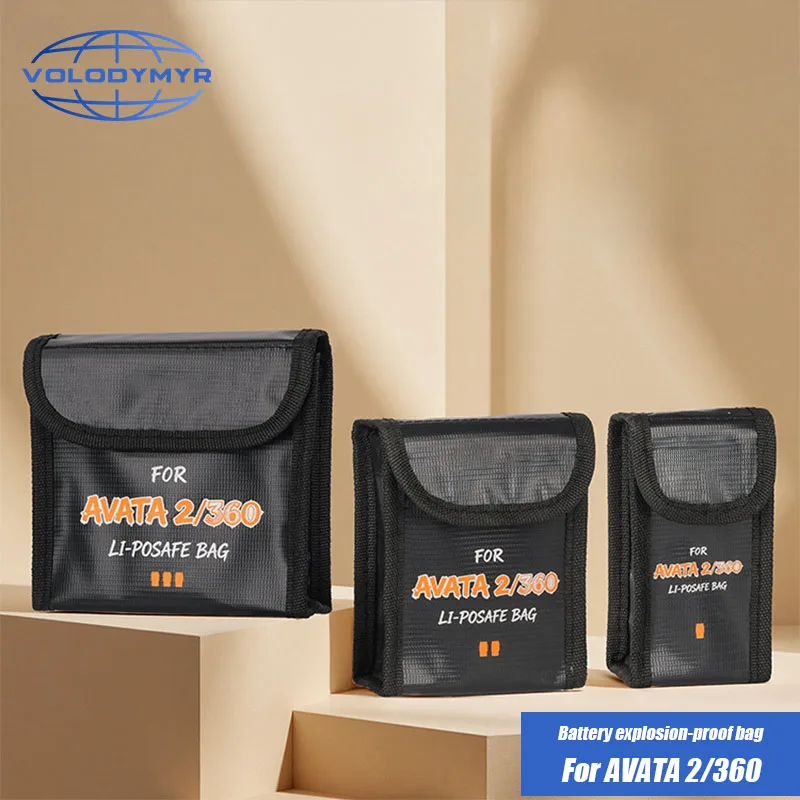 

VOLODYMYR Battery Explosion-proof Bag for Avata 2/360 High Temperature Resistant Radiation Safe Bag for Avata 2/360 Accessories