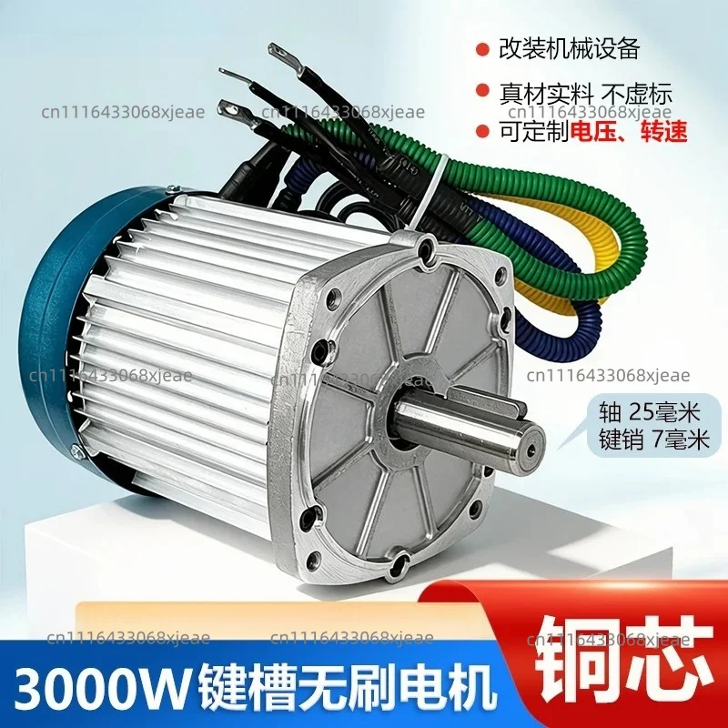 3000W /60V/48V Brushless Motor Kit Universal Pure Copper Brushless Modified Electric Motorcycle High Power