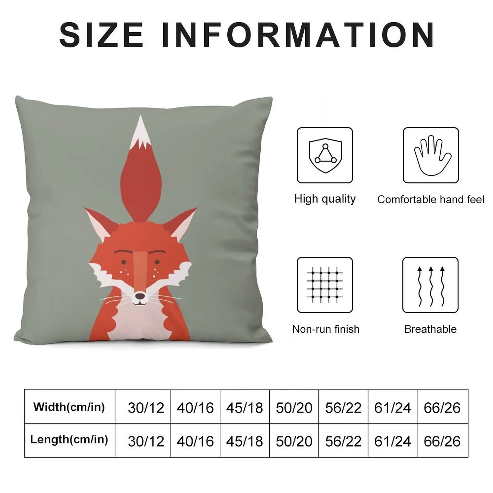 Fancy Fox Throw Pillow Decorative Cushion Cover Cushions For Children Elastic Cover For Sofa Christmas Pillow pillow