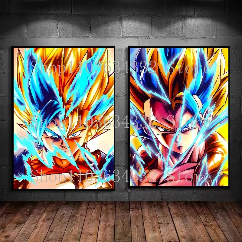 

Anime Dragon Ball Super Saiyan Poster Goku Vegeta HD Printed Canvas Painting High Quality Bar Home Wall Art Decoration Painting