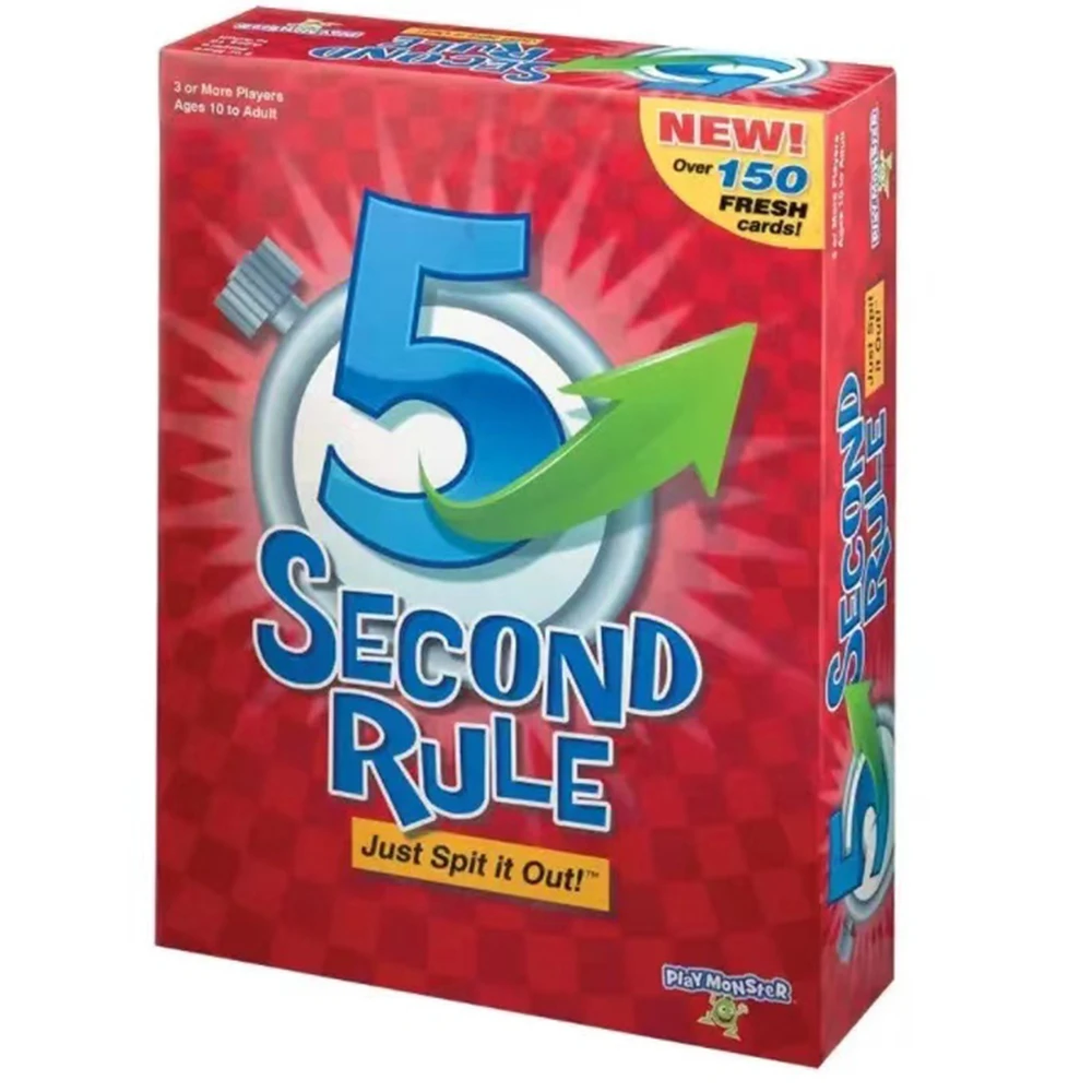 5-second Rule Party Game - Second Edition - Think Fast and Shout Out Answers - Suitable for children aged 10 and above