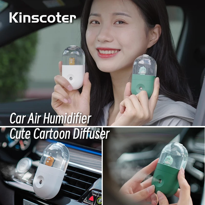 KINSCOTER Winter Car Air Humidifier Wireless Portable Mini USB Mist Diffuser Sprayer Purifier As A Gift Moisturize The Skin