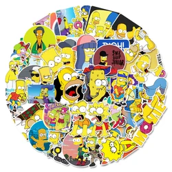 54PCS The Simpsons Cartoon Stickers Graffiti DIY Skateboard Laptop Luggage Motorcycle Bike PVC Waterproof Decals Ornament