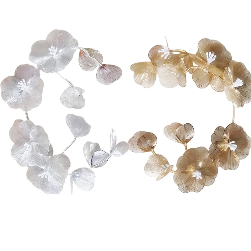 Повязки на голову для невесты, диадемы для женщин, серебряные повязки для волос с цветком, обручальный головной убор для выпускного вечера, свадебные аксессуары для волос, ювелирные изделия Noiva