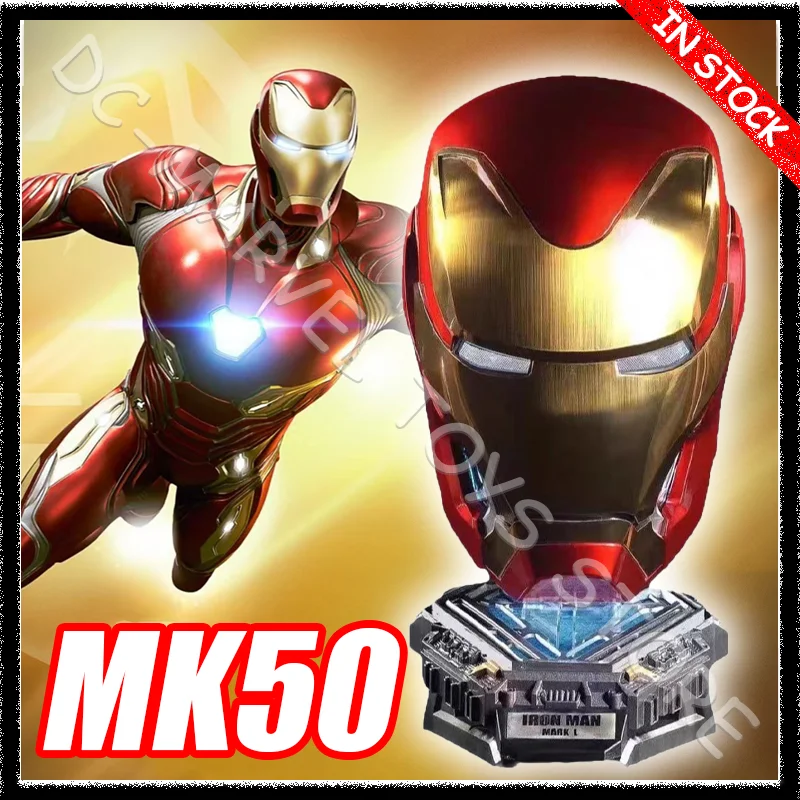 

In Stock Iron Man Mk50 Helmet 1:1 Machine Avengers Cosplay Electric Light Open Close Chinese English Voice Remote Control Gift