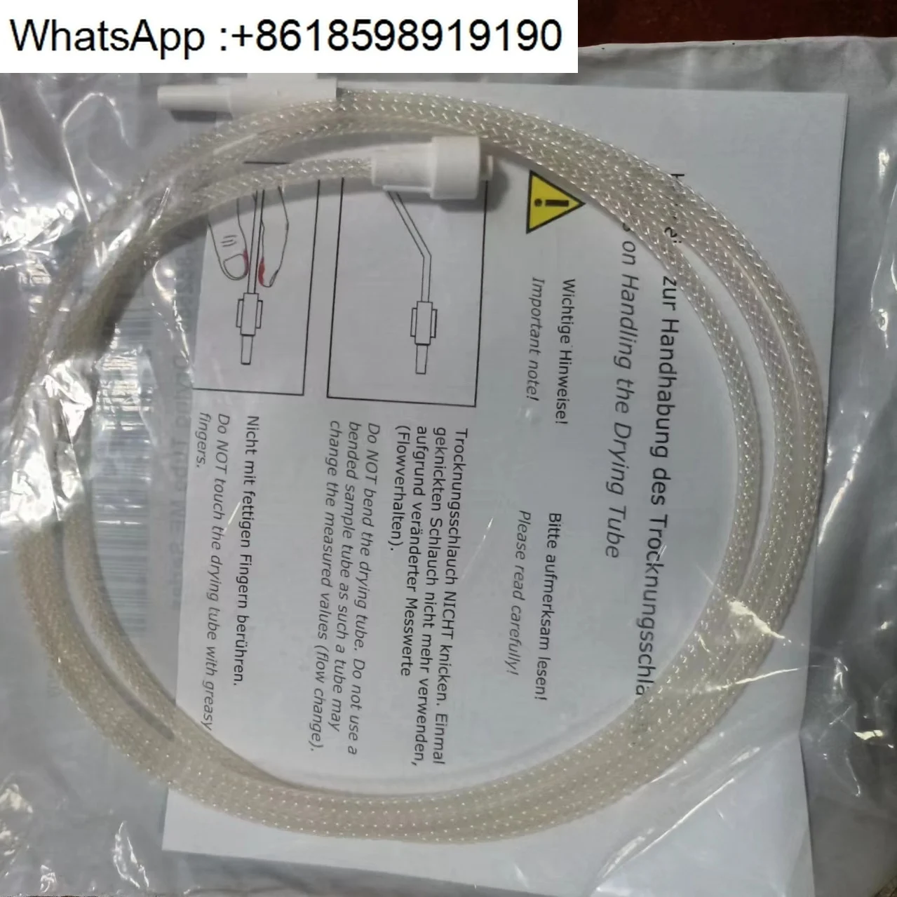 Jaeger función pulmonar tubo de muestreo tubo de calibración de aire nuevo importado original