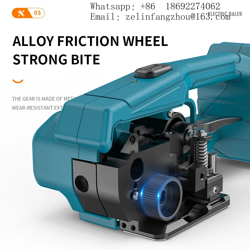 CAVITT Industrial Electric Brushless Handheld Portable Strapping Machine Tool for Carton Pallet Packing Heavy Duty Pro